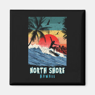 North Shore Hawaii Strand Surfen Vintage Retro Pal Magnet