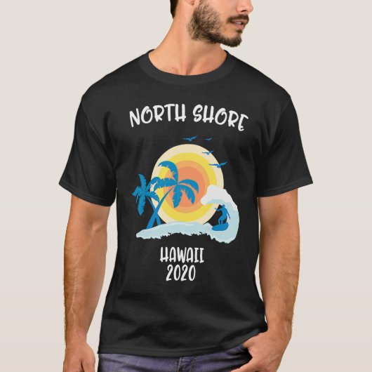 North Shore Hawaii Vacation Surf Beach Family Trip T-Shirt (Vorderseite)