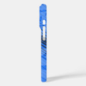 North Shore Hawaiian Hibiskus Stripes Blue Case-Mate iPhone Hülle (Rückseite / Links)