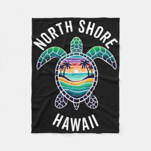North Shore Oahu Hawaii Souvenir Surfen Hawaiianis Fleecedecke
