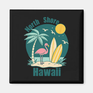 North Shore Oahu Hawaii Souvenir Surfen Hawaiianis Magnet