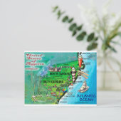 North South Carolina USA Card Postkarte (Stehend Vorderseite)