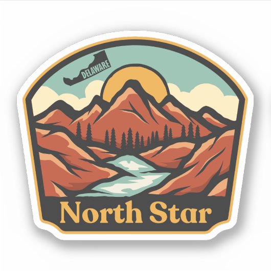North Star, Delaware Aufkleber (Vorderseite)