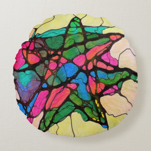 North Star Rundes Kissen (Vorderseite)