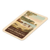 North Stradbroke Island Australia Illustration Magnet (Linke Seite)