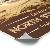 North Stradbroke Island Australia Illustration Poster (Ecke)