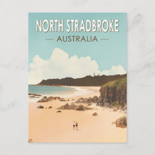 North Stradbroke Island Australien Reisen Art Retr Postkarte