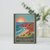 North Stradbroke Island Kangaroos Illustration Postkarte (Stehend Vorderseite)
