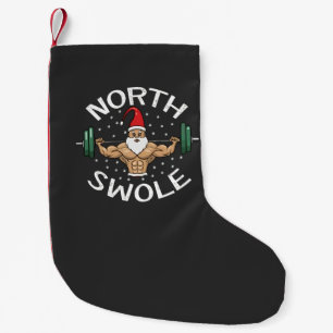 North Swole Funny Muscle Weihnachtsfeierliche Fitn Kleiner Weihnachtsstrumpf