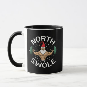 North Swole Funny Muscle Weihnachtsfeierliche Fitn Tasse