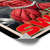 North Swole Funny Muscular Santa Flex Muscle Chris Poster (Ecke)