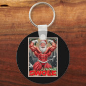 North Swole Funny Muscular Santa Flex Muscle Chris Schlüsselanhänger (Vorderseite)