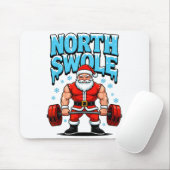 North Swole Santa Funny Christmas Gym Workout Lift Mousepad (Mit Mouse)