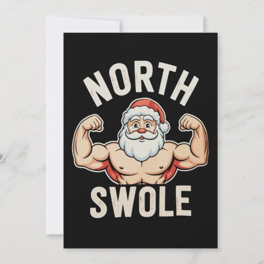 North Swole Santa Gym Workout Fitness Weihnachten (Vorderseite)