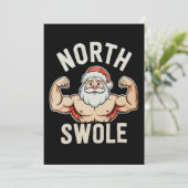 North Swole Santa Gym Workout Fitness Weihnachten (Stehend Vorderseite)