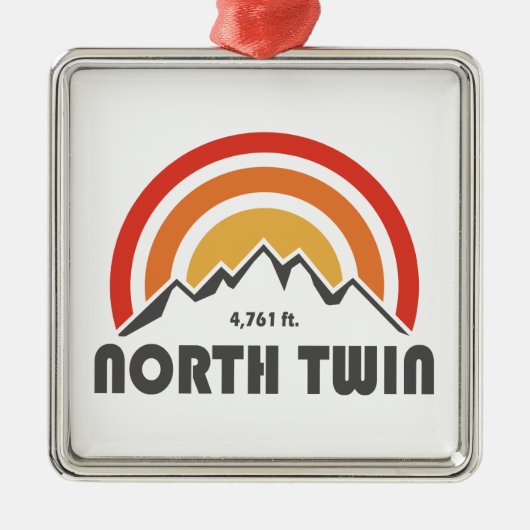 North Twin Mountain New Hampshire Ornament Aus Metall (Vorne)