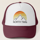 North Twin Mountain New Hampshire Retro Truckerkappe (Vorderseite)