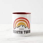 North Twin Mountain New Hampshire Zweifarbige Tasse (Mittel)