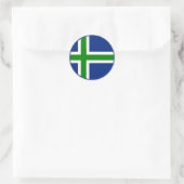 North Uist-Flagge Runder Aufkleber (Tasche)