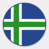 North Uist-Flagge Runder Aufkleber (Vorderseite)