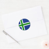 North Uist-Flagge Runder Aufkleber (Umschlag)