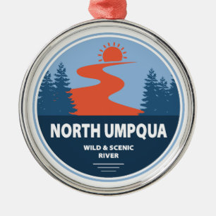North Umpqua Wild und Scenic River Oregon Ornament Aus Metall