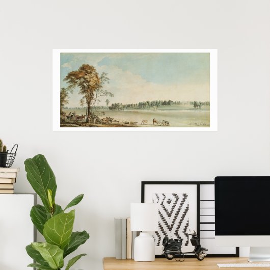 North West View Wakefield Lodge in Whittlebury Poster (Heimbüro)