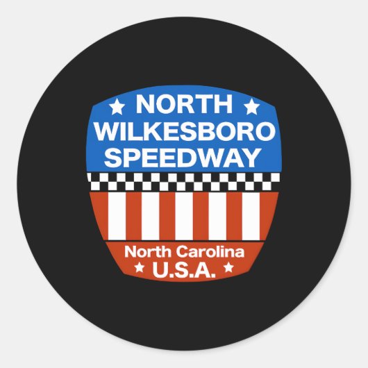 North Wilkesboro Speedway Runder Aufkleber (Vorderseite)