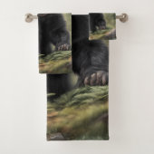 North Woods Little Black Bar Cub Handtuch Badhandtuch Set (Insitu)