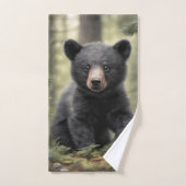 North Woods Little Black Bar Cub Handtuch Badhandtuch Set (Handtuch)