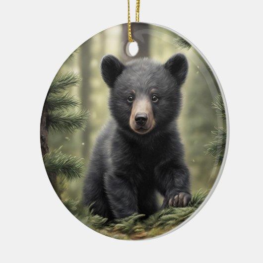 North Woods Little Black Bar Cub Ornament (Links)