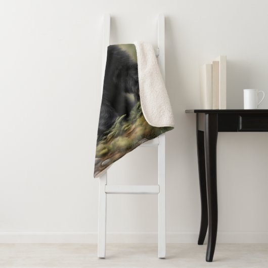 North Woods Little Black Bear Cub Sherpa Blanket Sherpadecke (Beispiel)