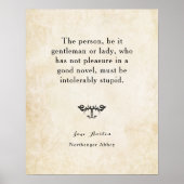 Northanger Abbey Jane Austen Regency Book Quote Poster (Vorne)