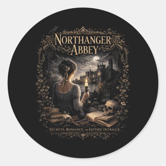 Northanger Abbey Runder Aufkleber (Vorderseite)