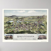 Northborough, MA Panoramic Map - 1887 Poster (Vorne)