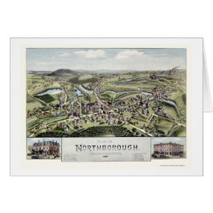 Northborough, panoramische Karte MAs - 1887