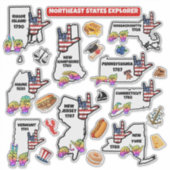 Northeast States – Learn with ASL & Fun Icons Aufkleber (Vorderseite)