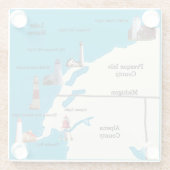 Northeastern Michigan Lighthouses Untersetzer (Rückseite)