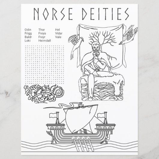 Northeities Pagan Coloring & Activity Sheet (Vorderseite)