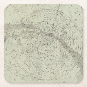 Norther-Himmelskarte Rechteckiger Pappuntersetzer