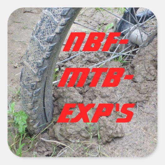 Northern Blackforest Mountainbike Explorers Quadratischer Aufkleber (Vorderseite)