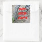 Northern Blackforest Mountainbike Explorers Quadratischer Aufkleber (Tasche)