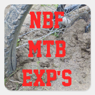 Northern Blackforest Mountainbike Explorers Quadratischer Aufkleber