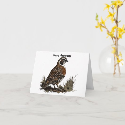 Northern Bobwhite Karte (Gelbe Blume)
