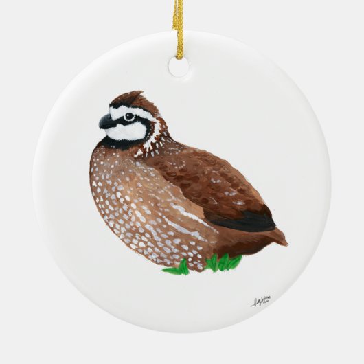 Northern Bobwhite Keramik Ornament (Hinten)