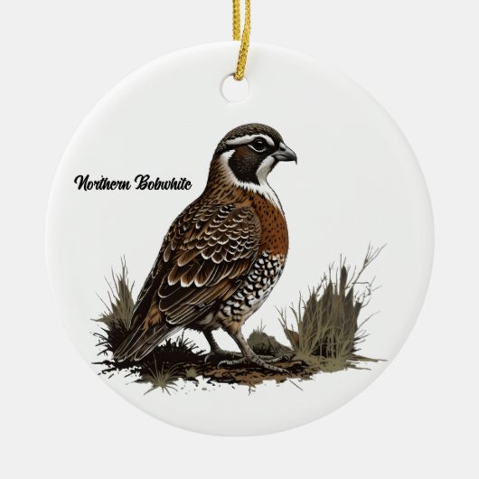 Northern Bobwhite Keramik Ornament (Vorne)