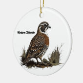 Northern Bobwhite Keramik Ornament (Links)