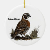 Northern Bobwhite Keramik Ornament (Hinten)