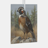 Northern Bobwhite Ornament Aus Glas (Vorderseite Rechts)