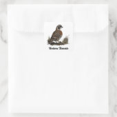 Northern Bobwhite Quadratischer Aufkleber (Tasche)
